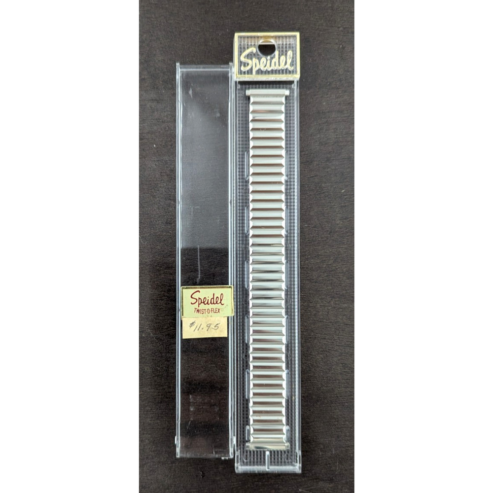 Speidel Silver Twist O Flex Stainless Steel Mens Watch Band